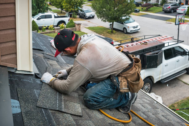 Professional Roofing technician working in Brucetown, VA